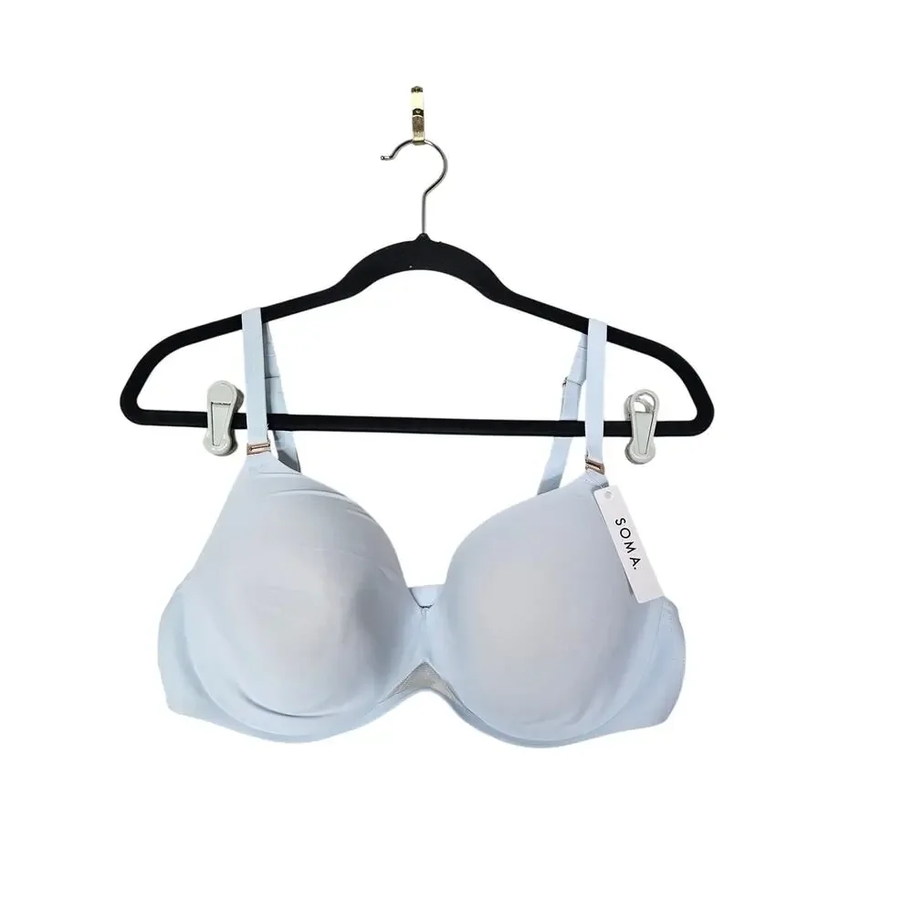 NEW Soma 38D Bodify Perfect Coverage Light Blue Underwire Bra Comfort Padded